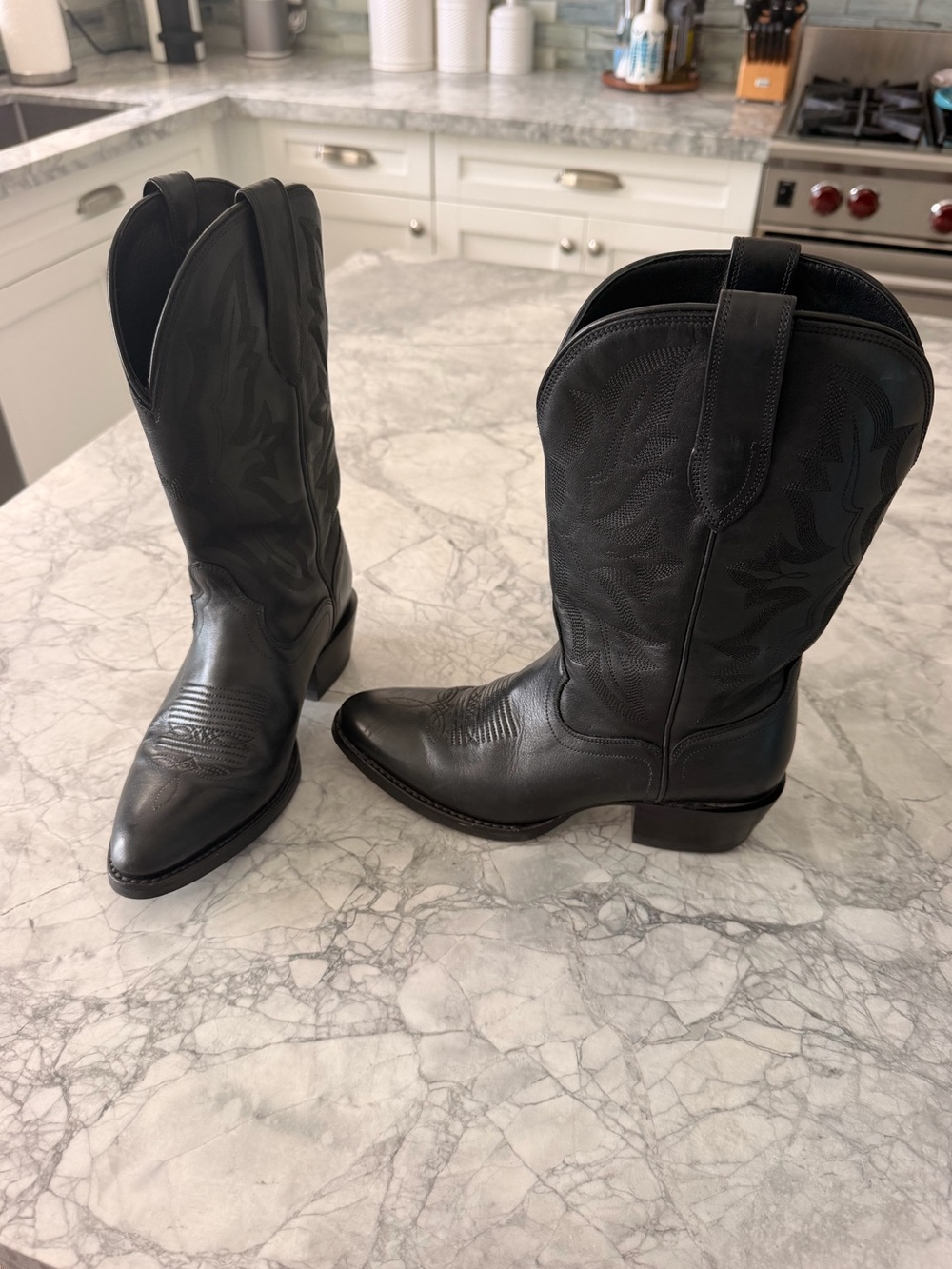 Tecovas The Jamie Black Leather Cowboy Boots